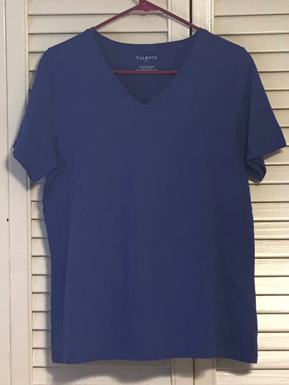 Talbots Royal Blue V-Neck Short Sleeve Top